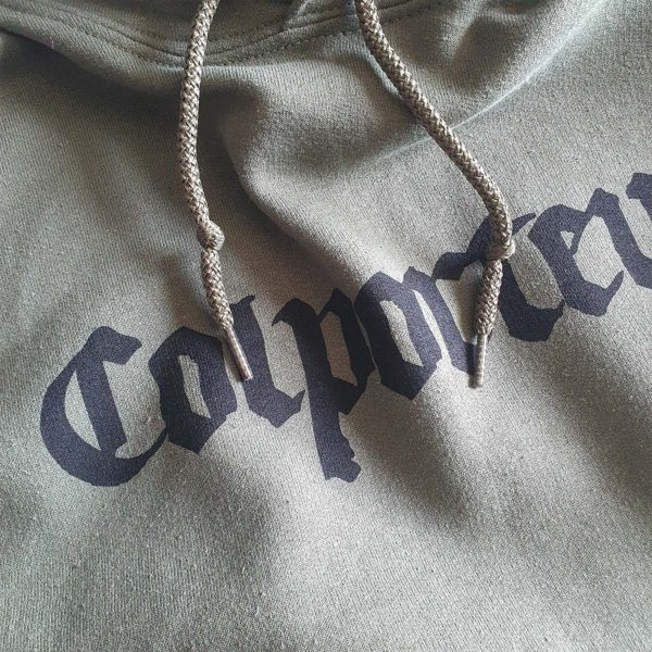 Hoodie Kaki - Sérigraphie noire CLPRTR